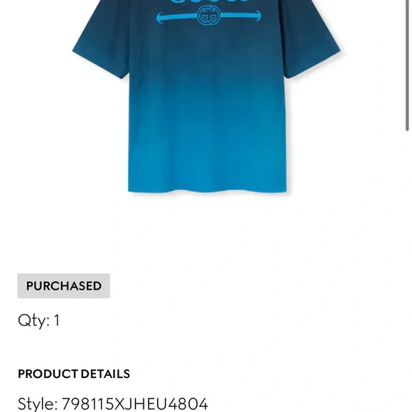 Gucci Navy Blue Logo T-Shirt
